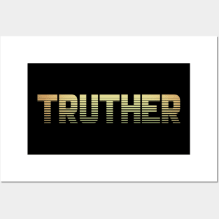 Truther Vintage Conspiracy Theory 80's Logo Posters and Art